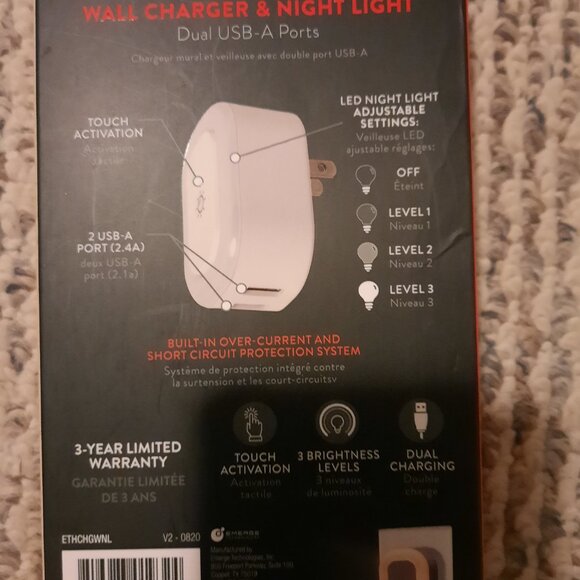 Wall charger and night light - Picture 2 of 2